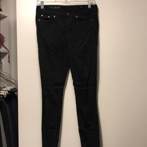 J.Crew leggy black denim jeans